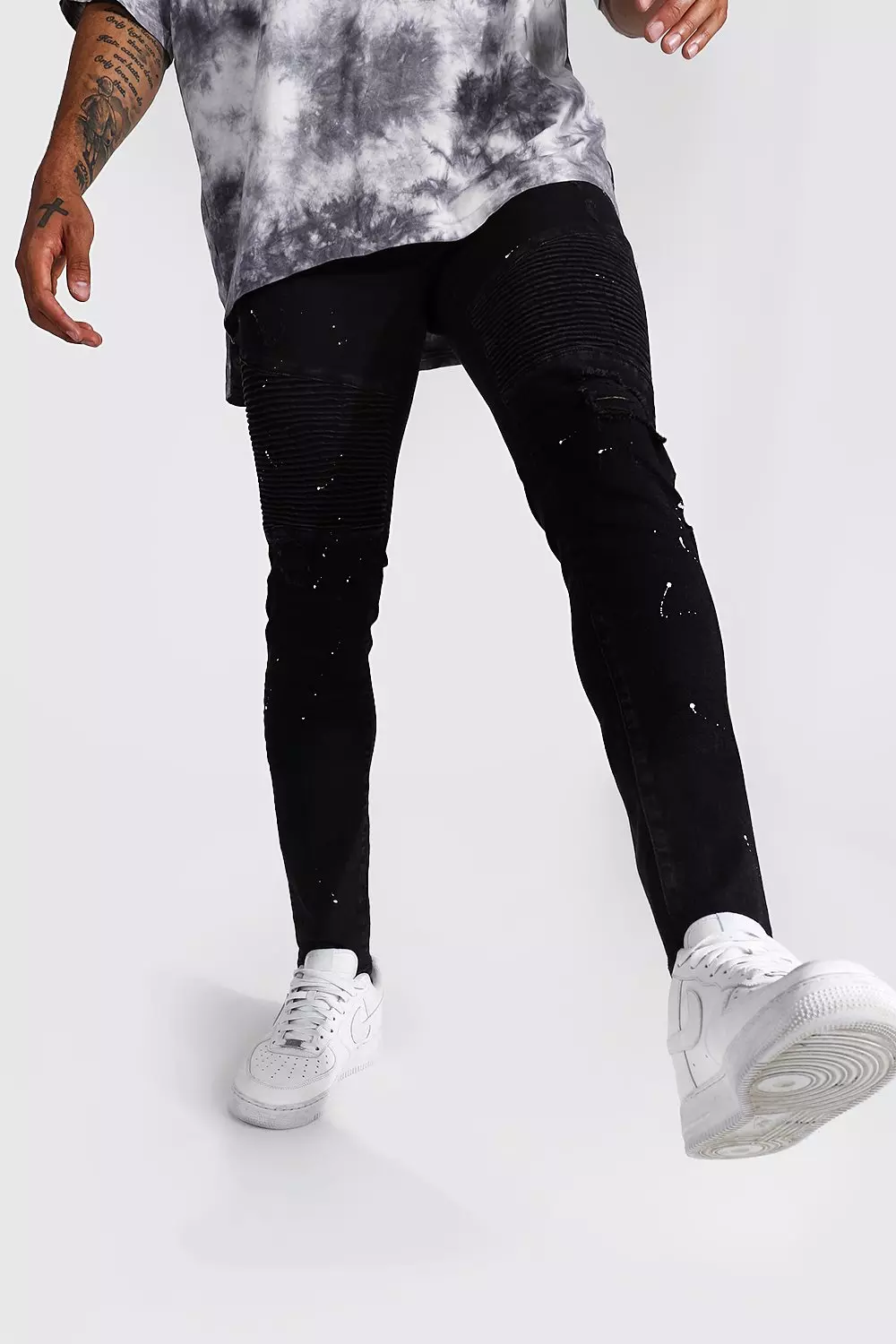 Paint splatter deals biker jeans